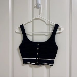 Aritzia Babaton Sculpt Knit Button Tank